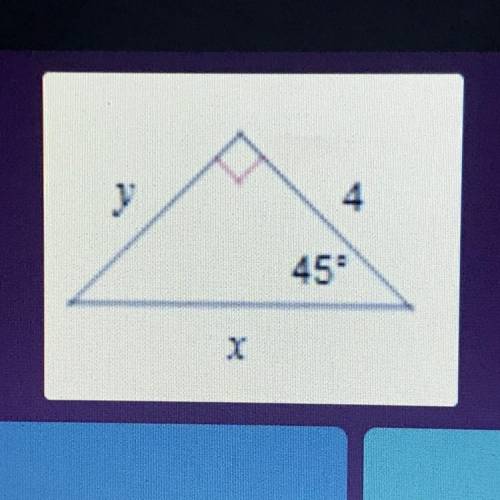 In this 45-46-90 triangle , I have been given the length of a leg . How do I find the length of the