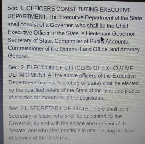 According to the excerpt, who chooses the governor? O the members of the legislature the qualified