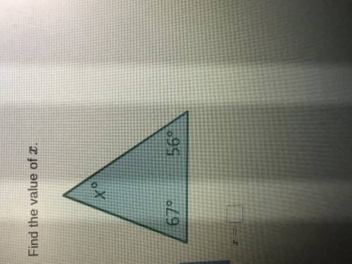 Find the value of x PLEASE EXPLAIN