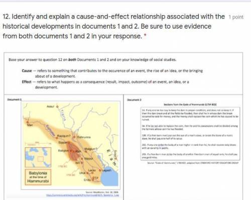Identify and explain a cause-and-effect relationship associated with the historical developments in