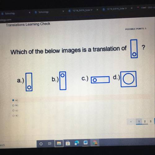 Which of the below images is a translation of ........