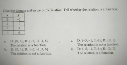3. Give the domain and range of the relation. Tell whether the relation is a function, 1 1 3 1 6 8.