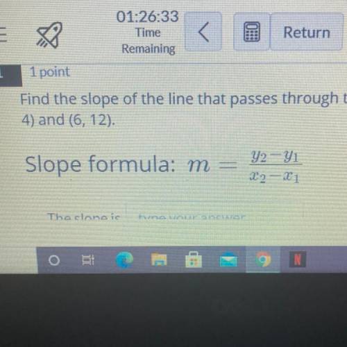 Find the slope of the line that passes through the points 2,4,6 and 12