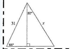 Could someone please guide me towards solving side x I know I have to use trig but I'm completely l