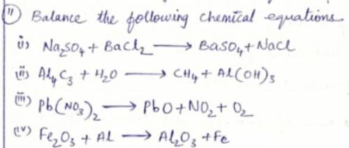Balance the following chemical equation