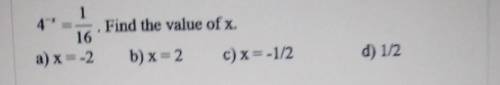 4^-x =1/6 find xneed help asap