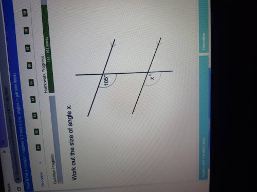Work out the size of angle x.
image included