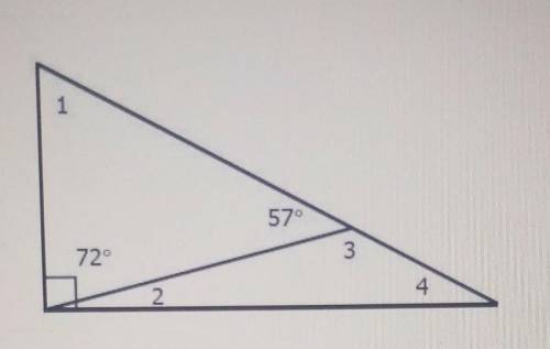 What are the measures of angles 1,2,3, and 4?