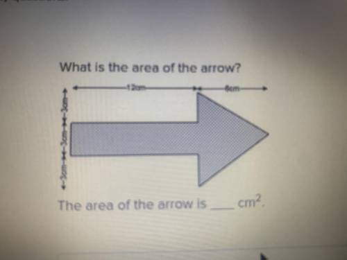 What is the area of the arrow