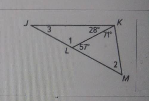How do i find the measures of each numbered angle