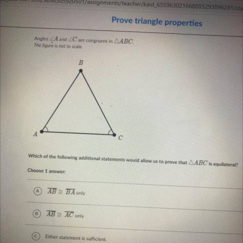 Can someone help me with this please?

D wasn’t shown here but it said that it doesn’t prove for A