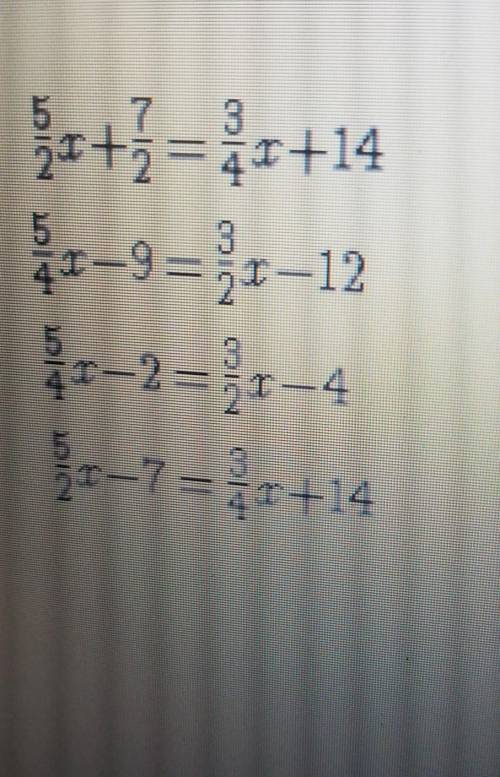 Select the correct answer. Which equation, when solved, gives 8 for the value of x?