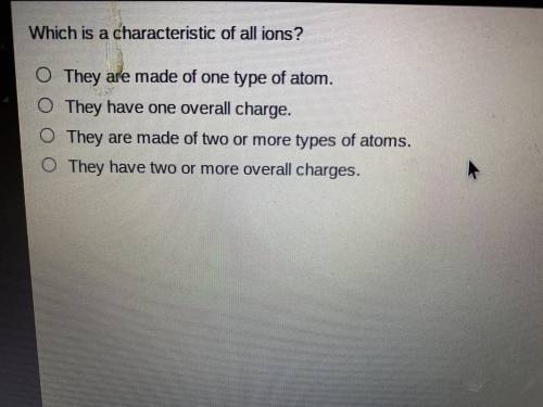 What is the characteristic of all ions