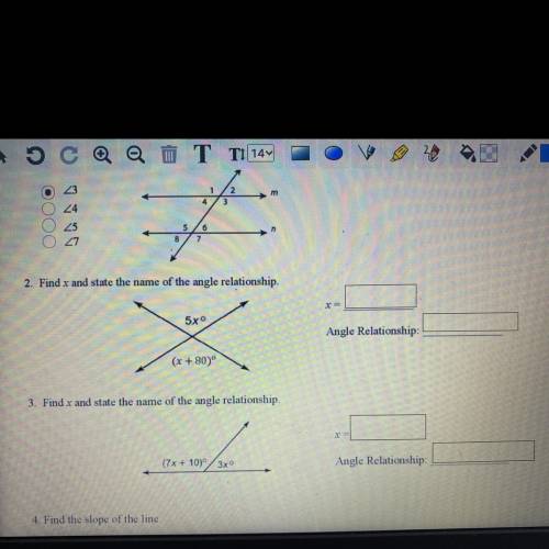 Find x and state the name of the angle relationship
#2 please