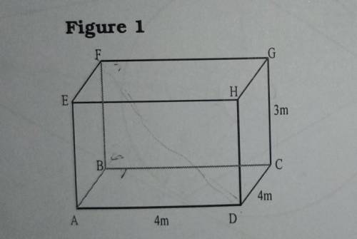 HELP WITH MATHS

Figure represents box of height 3m, length and width of 4m. Calculate : I. The le