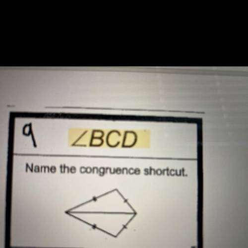 Name the congruence shortcut
a)ASA
b)SSS