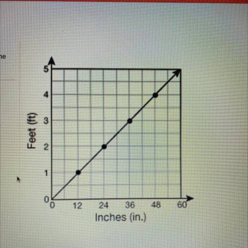 There is `1/12 foot in one inch. Does the graph show the
relationship between feet and inches?