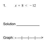 Solve the inequality and graph the solution