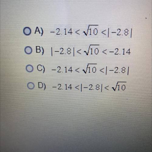 Which sequence show the numbers in order from least to greatest