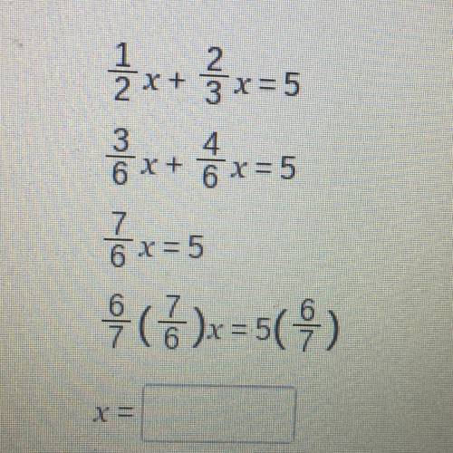 I was just wondering what x= is