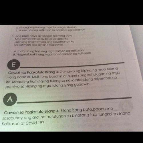 Guys ung gawain 3 po paki explain lng po di ko din gets ung module ng kapatid plss?