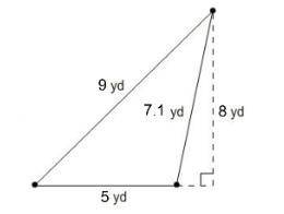 What is the area of the figure?
A. 40.0 yd2
B. 20.0 yd2
C. 21.1 yd
D. 22.0 yd