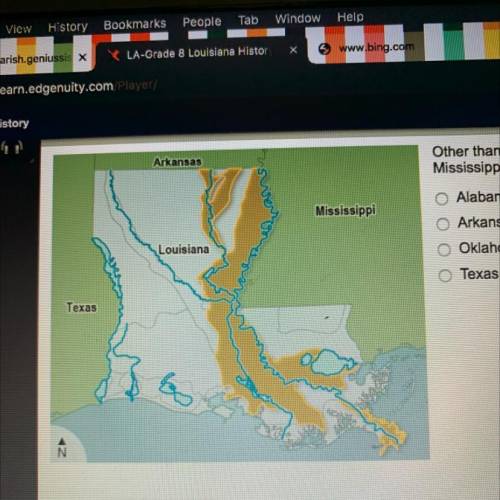 Other than Mississippi, which state borders the

Mississippi Floodplain region?
Alabama
Mississipp