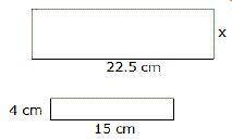 Two rectangles are similar. Which proportion could be used to find the missing side length?