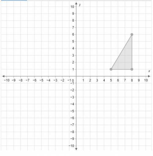 Graph the image of the given triangle after the transformation with the rule (x, y)→(y, x).

Selec