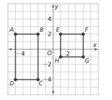 What is the perimeter of rectangle ABCD?
What is the perimeter of square EFGH?
