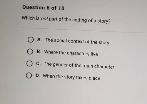 Which is not part of the setting of a story?