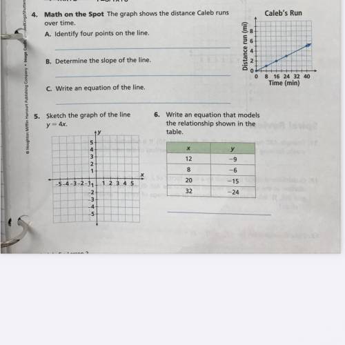 Please help me answer all of 4 and 6 :)