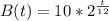 B(t)=10*2^\frac{t}{12}