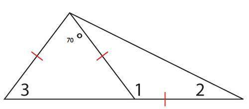 Find the measure of each numbered angle.
angle 1 is
angle 2 is
angle 3 is