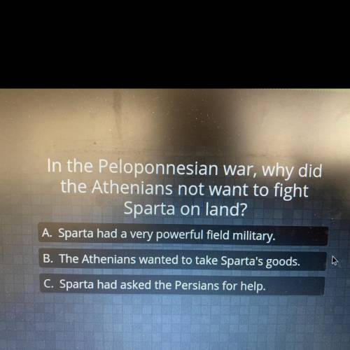 (I’ll give you brainiest)

In the Peloponnesian war, why did the Athenians not want to fight Spart