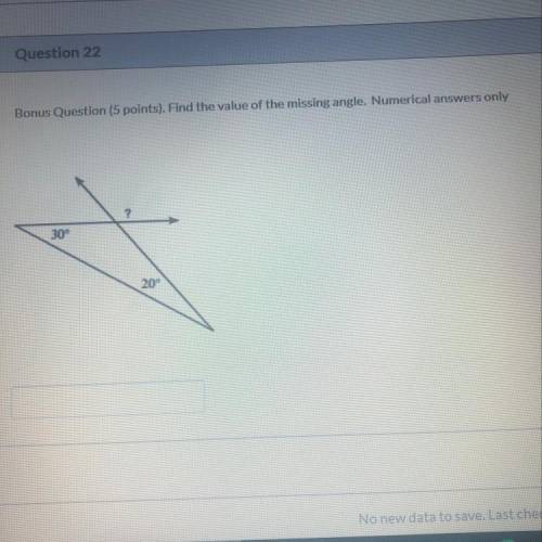 Find the value of the missing angle