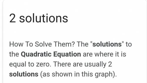Number of solutions of a quadratic equationsare?​