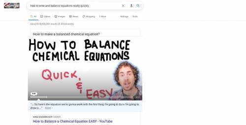 How to write and balance eqautions relly quickly