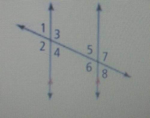 2. If mZ1 = 71 degrees, find the measure of the other 7 angles.