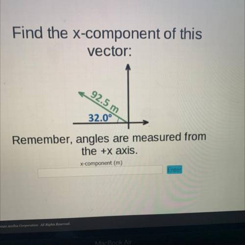 Find the x-component of this
vector: and y-component
