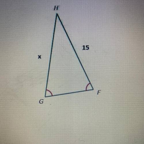 What is the value of x
A) 10
B) 12
C) 15
D) 17