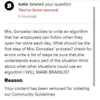 This Katie person keeps on deleting my questions for some reason and it is really getting annoying.