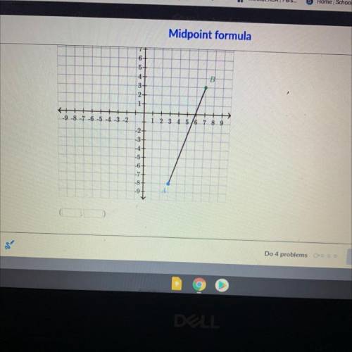 Point A is at (3, - 8) and point B is at (7, 3)

What is the midpoint of line segment overline AB
