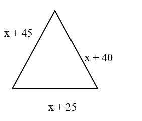 The perimeter of the triangle is 350 units. Find the measure of each side (label your answers).