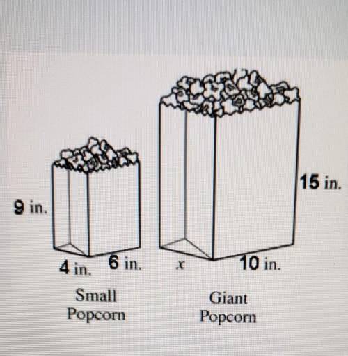 10. Esmeralda works in the snack bar at the movie theater. She serves popcorn in two sizes, small a