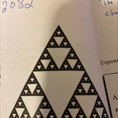If the Sierpinski triangle to the right had an original area of 15

quare centimeters before any a