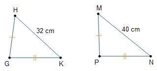Which statement correctly compares the angles?

Angle G is congruent to angle P.Angle G is smaller