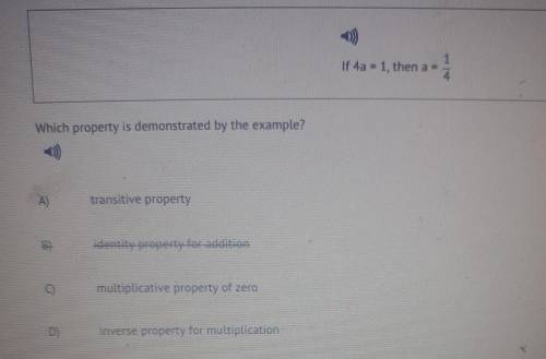 Which property is demonstrated by the example?