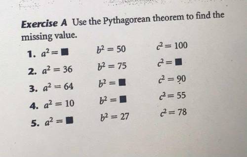 Please help!!! Use the Pythagorean theorem to find the missing value