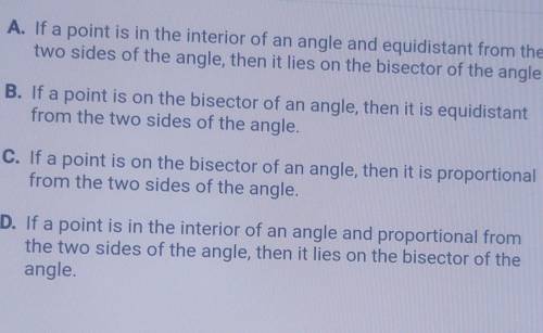 Which of the following is the angle bisector theorem?